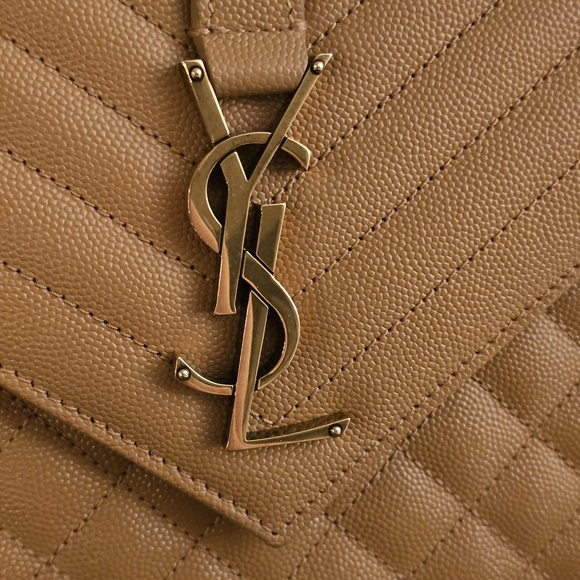 Saint Laurent Tan Quilted Leather Bag - Picture 5 of 16